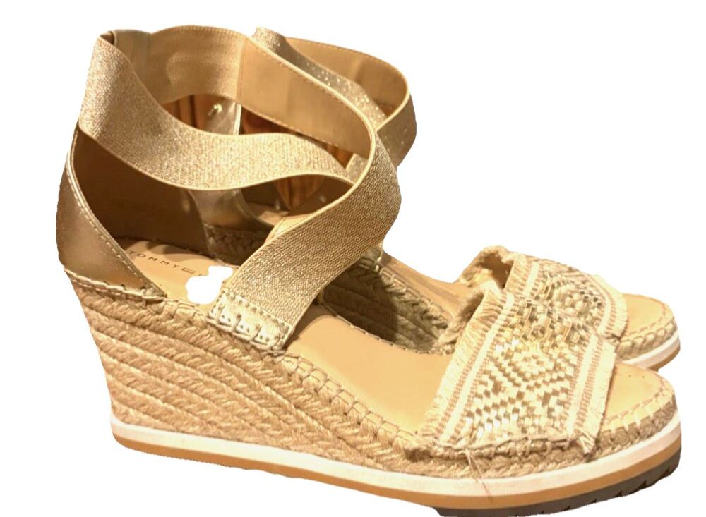 Tommy Hilfiger romantic Wedge Sandals  boho cottagecore whymsical Women 7 - Picture 3 of 9